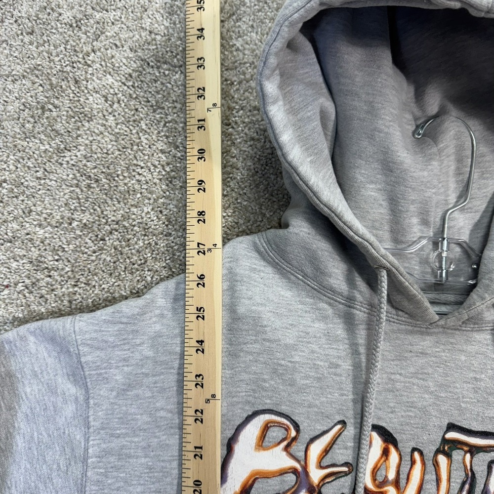 Rod Wave Mens Hoodie Sweatshirt Medium Grey Beautiful Mind Butterfly Graphic - Picture 10 of 11